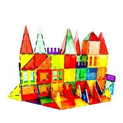 Wonder Wiggles 100PCS Magnetic Building Blocks - 3D Colorful Stronger Magnet Tiles Set for Kids - 100Pcs Compatible Magnet Toys Gifts for Kids Toddlers - STEM Toys for 3+ Year Old Boys & Girls