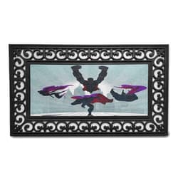Lunarable Superhero Doormat, Powerful Team Heroine and Heroes on a Mission to Save The World, Rectangle Entryway Welcome Mat for Front Door & Backyard, 17.3