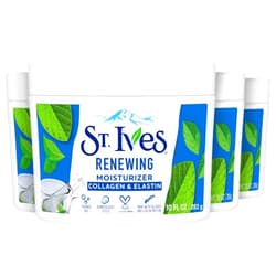 St. Ives Face Moisturizer Cream, Collagen and Elastin, Renewing Facial Moisturizer for Women, Paraben Free, Dermatologist Tested Daily Moisturizing for Dry Skin Cruelty Free, 10 oz, 4 Pack