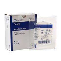 Kendall Sterile Curity Oil Emulsion Non-Adhering Dressing Gauze 3 X 3