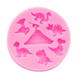 HOOPO Dinosaur Silicone Mold Silicone Candy Cake Chocolate Fondant Mold Tray 7 Grids Different Shapes Candy Fondant Mould Cake Baking Decorating Tools DIY Handmade Soap Mold for Cupcake Decor