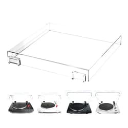 YJNBEST Turntable Dust Cover Replacement Dust Cover Compatible with Audio AT-LP3BK/AT-LP3XBT-BK-T-e-c-h-n-i-c-a Stereo Turntable Dust Cover Protector, Clear