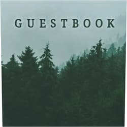 Pland Rustic Pine Tree Forest Vacation Rental Guestbook for Airbnb, VRBO, Cabin, Lodge - 120 Pages - 8.5 x 8.5