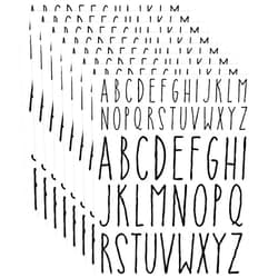 Gersoniel 8 Sheets Vinyl Letter Stickers Decals Capital Letter Stickers Black Alphabet Scrapbook Letters ABC Stickers Adhesive Script Letters for Mailbox Window Door Car Truck DIY Craft(2 Inches, 3 Inches)