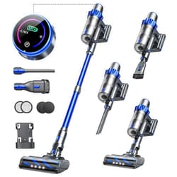 INTETURE Cordless Vacuum Cleaner, 40KPA 450W Vacuum Cleaners for Home, Stick Vacuum with Color Touch Display, Intelligent Auto Mode, Up to 55Mins, Handheld Vacuum Cleaners for Hardwood Floor Carpet Pet Hair