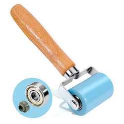 Iwooduubb 3rd-Gen Sound Deadening Roller, Professional Dual Bearing Hand PU Seam Roller Application Tool with Wood Handle for Car Audio Sound Deadener, Installation Mat, Wallpaper & Vinyl Wrap