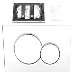 PureHaven Dual Flush Actuator Plate for Wall Hung Toilet tank, Compatible with Geberit Sigma01 115.770.JQ.5 Hidden Water Tank Panel with Dual Flush Buttons, Durable Plastic Flush Plate(Silver)