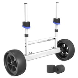 GanFindX Quick-Detachable Aluminum Sit-On-Top Kayak Cart Dolly, Width and Height Adjustable Kayak Wheels w/Widebody No-Flat Wheels & Scupper Hole Protection Pad