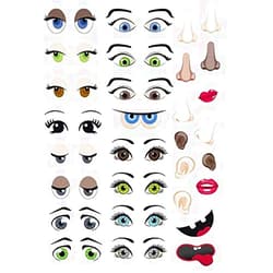 GRAINE CREATIVE 124 Stickers - Eyes & face