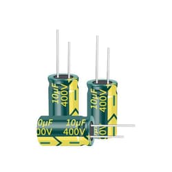 Cermant 10PCS 400V 10UF Capacitor 10x17MM(0.39x0.67in) High Frequency Aluminum Electrolytic Capacitors for TV, LCD Monitor, Game