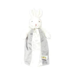 Bunnies By The Bay Bloom Bunny Bye Bye Buddy - Travel Size Baby Lovey - 11 inch Stuffed Rabbit and Baby Blanket - Super Soft Velour with Satin Lining