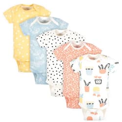 Grow by Gerber baby-girls 5-pack Short-sleeve Onesies Bodysuits