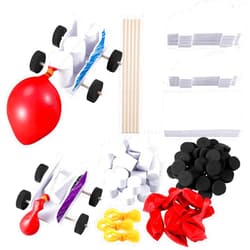 Seenelling 10 Sets DIY Balloon Power Car Kits Balloon Recoil Car Stem