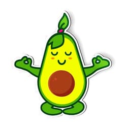 GT Graphics Express Avocado Doing Yoga Cute Girl - 5