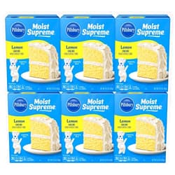 Palatize Pillsbury Moist Supreme Premium Cake Mix, Lemon, 15.25 oz - Palatize Pack of 6