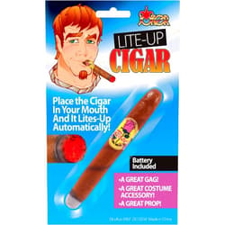 Empire Magic Loftus International Loftus Realistic Rich Guy Light-Up Cigar Costume Accessory, Brown, One Size Novelty Item