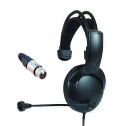 Generic Clearcom Single Muff Intercom Headset w. Female XLR Four Pin Connector Headphone