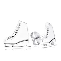Wilhelmina Collective Ice Skate Charm Earrings - Sterling Silver Figure Skating Charm Studs