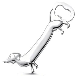 LYWUU Dachshund Sausage Dog Bottle Opener Beer Opener, Funny Novelty Cute Wiener Dog Doxie Gifts, Silver