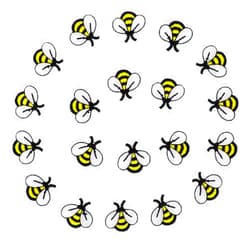 Salbsever 20 PCS Bee Embroidered Patches Bee Shape Patches Bee Buttons for Sewing Applique Patch Cute Fabric Tiny Iron On Embroidered Patches Decoration for Shirts, Jackets, Jeans, Hats, Backpacks, Clothes DIY