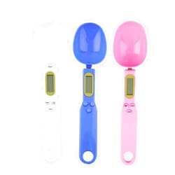 Meichoon Food Scale Spoon, Portable Kitchen Scale High Precision Steelyard for Home 1.1lb/500g(0.1g) Accurate Electronic LCD Digital Measuring Weighing Tools Kitchen Accessories C52 Blue