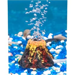 Uniclife Aquarium Volcano Ornament Kit, Fish Tank Decoration Mini Resin Volcanic Decor for Fish Tank Landscape Realistic Mountain with Air Stone Bubbler Airline Tubing Accessories for Oxygenation