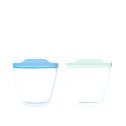 OXO Tot Silicone Reusable Bags – 2 Piece Cup Set - Opal and Dusk