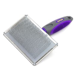 Hertzko Flexible Slicker Brush for Dogs and Cats - Removes Loose Hair, Tangles, and Knots, Flexible Head Contours on Your Pet’s Skin -Large Size Combs for Grooming Matting - Single Sided Brush