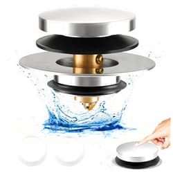 Uxoz Bathtub Drain Stopper, Uxoz Universal Tub Stopper for Replacing Tip Toe/Trip Lever/Lift&Turn Tub Drain, Bath Tub Drain Stoppers Desiged for 1.5