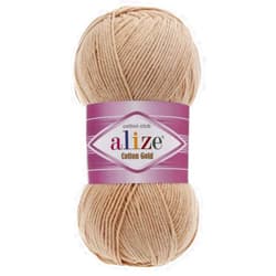 Alize 55% Cotton 45% Acrylic Alize Cotton Gold Yarn 1 Skein/Ball 100 gr 360 yds (262-Beige)
