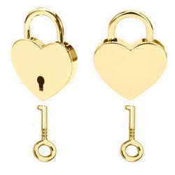Heyissxin 2 PCS Heart Lock, Gold Small Locks with Keys for Lovers, Metal Heart Shaped Lock Mini Lock for Diary Jewelry Storage Box Valentine Gift