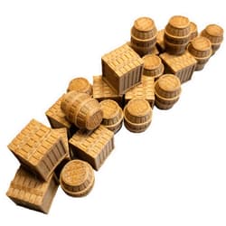 Extruded Gaming Oak Crates and Barrels