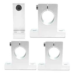 SamIdea Pack of 4,SK20 Aluminum Linear Motion Rail Clamping Guide Support for 20mm Dia Shaft