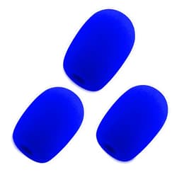 LEFXMOPHY Blue Windscreen for Razer BlackShark V2 / V2 Pro / V2 X/Kaira Pro Gaming Headset Microphone Pop Filter Mic Foam Cover, 3-Pack