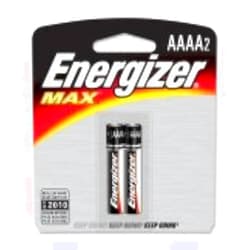 Energizer MAX Alkaline Batteries, AAAA, 2 Batteries/Pack