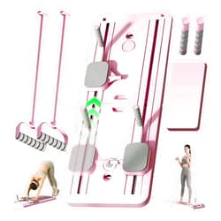 INTHEAIR Foldable Pilates Reformer Machine for Home Gym - Portable 5-in-1 Sliding Board with Resistance Bands & Jump Board | Core Trainer for Beginners & Studio Equipment