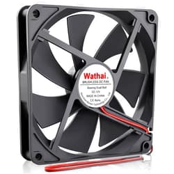 Wathai 140mm x 25mm Case Fan 12V Dual Ball 2Pin High Speed DC Brushless Motor for DIY Cooling or Replacement