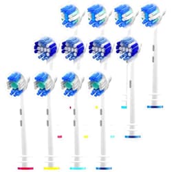 Alayna Replacement Toothbrush Heads Compatible with Oral-B Braun- 12 Pack – Best Oralb Compatible Electric Toothbrush- Fits Oral-B Floss, Cross, Precision, 3D, 1000, Kids, Sonic, Clean, Action &More