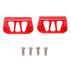 Plplaaoo Servo Saver, 2pcs Steering Servo Guards,Steering Servo Protector,RC Servo Guards Protector,Aluminum Alloy RC Servo Protective Cover,RC Upgrades Part for E 1/10 RC Car(red)
