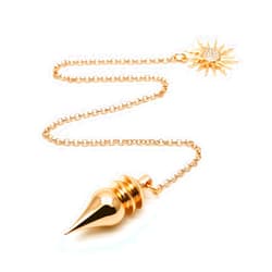 Spirit Hunter Goddess Brass Pendulum for Dowsing - Divination - Spiritual Answers (18K Gold Plated)