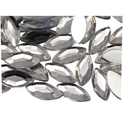 Allstarco 10x5mm Flat Back Navette Acrylic Jewels Marquise Rhinestones Face Gems Card Making Embelishments Horse Eye 13/64