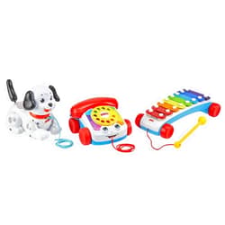 Fisher-Price Baby & Toddler Toys Pull-Along Basics Set with 3 Classic Activities for Developmental Play Infants Ages 1+ Years