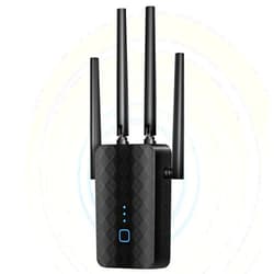 Zelikovitz WiFi Extender Signal Booster, Dual Band 5.8GHz&2.4GHz, WiFi Booster Covers Up to 10000 Sq.ft, WiFi Repeater 1.2Gbps with Ethernet Port, One-tap Setup, Made for USA