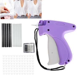 Mdnfdap Mini Stitchy Gun kit for Clothing- Stitchy Quick Clothing Fixer, Stitch Gun Sewing Tool Kit W 500 Black & 500 White 5mm Mini Fasteners,500pcs Bear Buttons,5pcs Needles