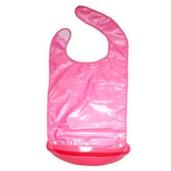 Sunco-Intl Adult Bib Napkin Apron Waterproof Mealtime Protector Plastic Pocket Detachable Crumb Catcher Easy to Clean Old People Elderly Disabled Patients Eating White-collars Well-dressed Grandparents Gift