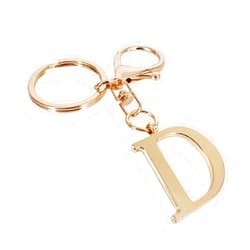 LAXPICOL Gold Letter A-Z Keychain for Women Bag Charms Purse Charms For Handbags Metal Alphabet Initial Letter Keychain