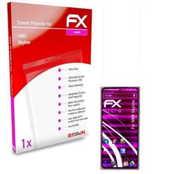 AtFoliX Plastic Glass Protective Film compatible with HMD Skyline Glass Protector, 9H Hybrid-Glass FX Glass Screen Protector of plastic