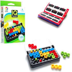 SmartGames IQ Twist, a Travel Game for Kids and Adults, a Cognitive Skill-Building Brain Game - Brain Teaser for Ages 6 & Up, 120 Challenges in Travel-Friendly Case