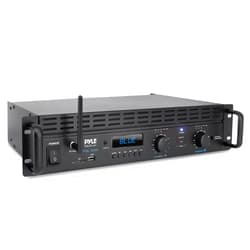 PyleUsa 2-Channel Bluetooth Power Amplifier - 2000W Bridgeable Rack Mount Pro Audio Sound Wireless Home Stereo Receiver w/TRS XLR Input,LCD, Bridge Mode, Cooling Fan - Entertainment Speaker System