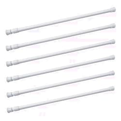 ave split Spring Tension Curtain Rod 6 pcs stretchable No need screw tool Single Rods Max Load bearing 2lb (15.5